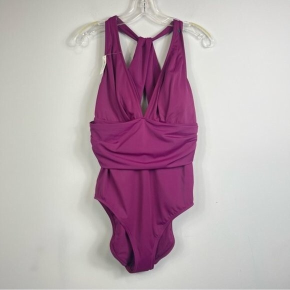 NWT Adore Me Monroe Contour Plus Magenta Purple One Piece Swimsuit Swim Suit 0X - Picture 2 of 8